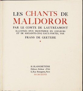 Los cantos de Maldoror